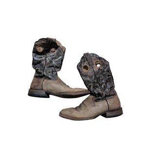 Ariat Ranchero Western Cross Brown Tan Leather Cowboy Boots MENS SIZE 11.5 D